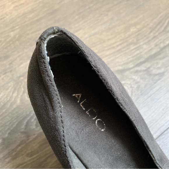 ALDO Women's Wedge Shoes Suede y2k 2000s Vintage Gray Size 8 - Picture 8 of 10